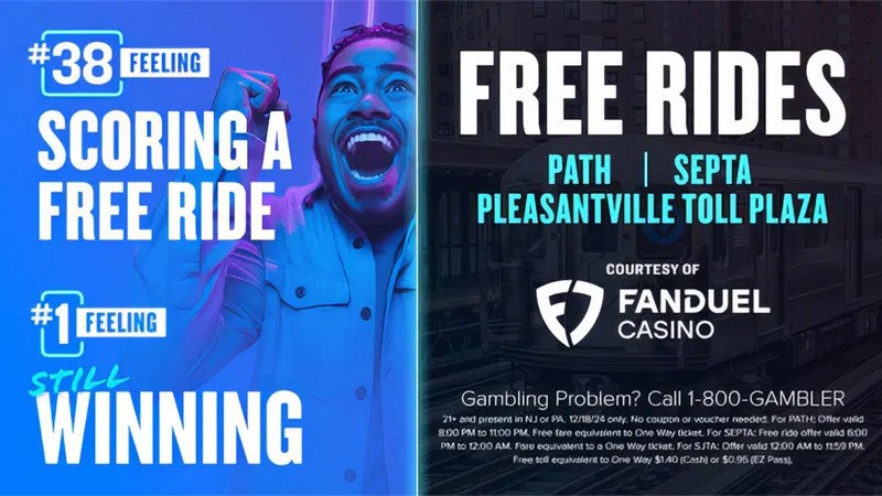 FanDuel Casino Offers Free Tolls and Rides in New Jersey and Pennsylvania